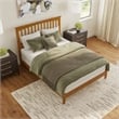 Mission Queen Solid Wood Foundation Bed in Light Toffee