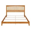 Mission King Solid Wood Foundation Bed in Light Toffee