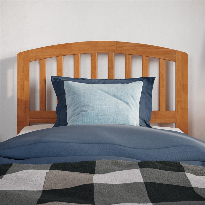 Richmond Twin XL Solid Wood Foundation Bed in Light Toffee