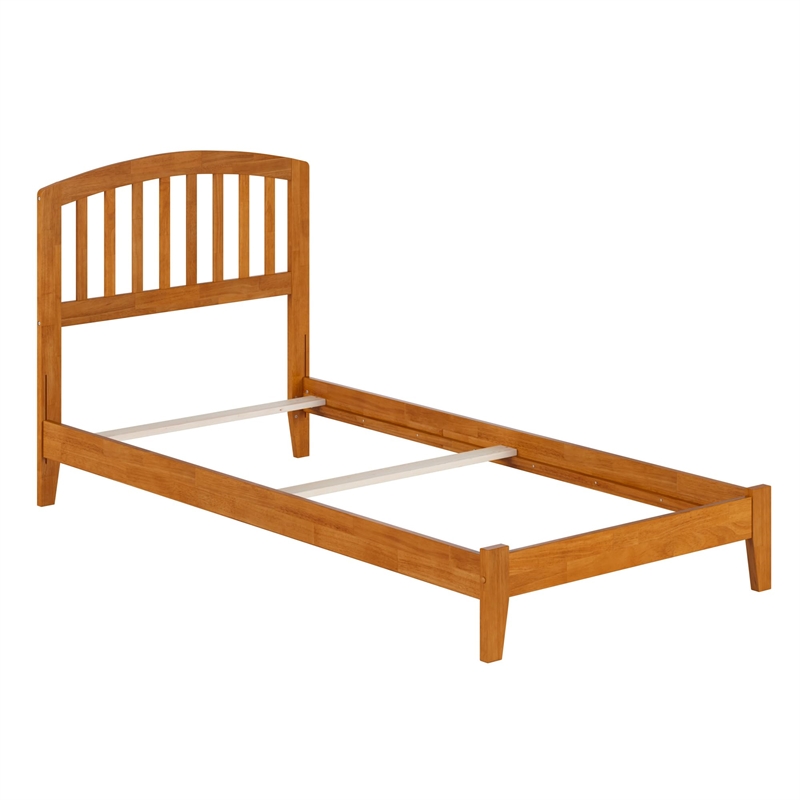 Richmond Twin XL Solid Wood Foundation Bed in Light Toffee