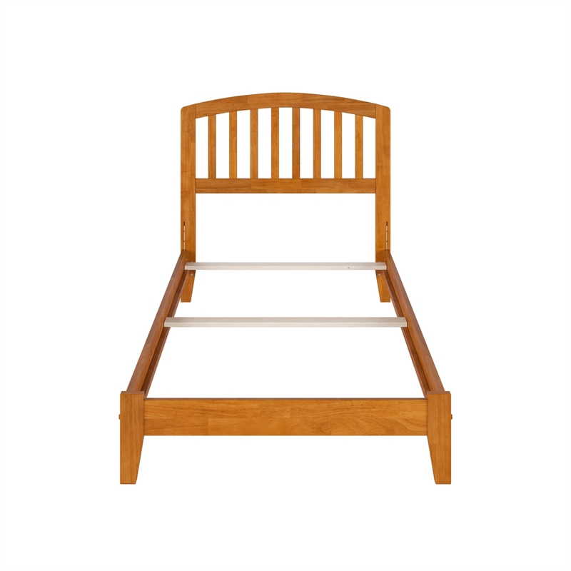 Richmond Twin XL Solid Wood Foundation Bed in Light Toffee