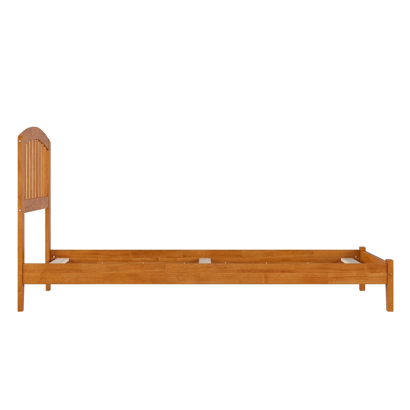 Richmond Twin XL Solid Wood Foundation Bed in Light Toffee