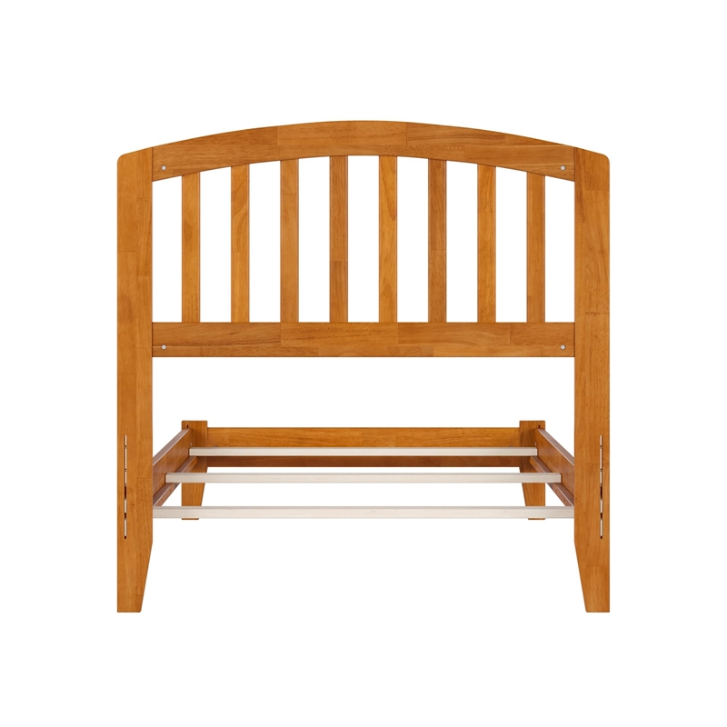 Richmond Twin XL Solid Wood Foundation Bed in Light Toffee