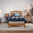 Richmond Twin XL Solid Wood Foundation Bed in Light Toffee