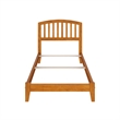 Richmond Twin XL Solid Wood Foundation Bed in Light Toffee