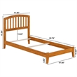 Richmond Twin XL Solid Wood Foundation Bed in Light Toffee