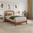 Richmond Twin Solid Wood Foundation Bed in Light Toffee