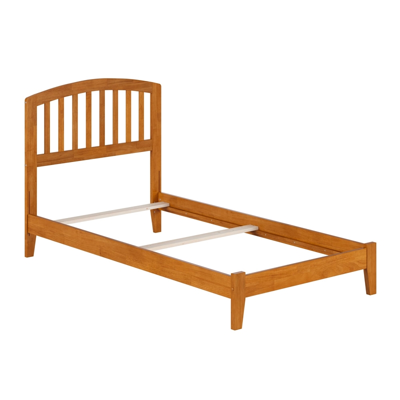 Richmond Twin Solid Wood Foundation Bed in Light Toffee