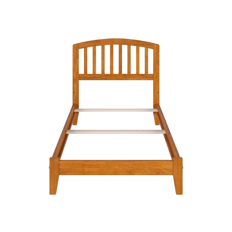 Richmond Twin Solid Wood Foundation Bed in Light Toffee