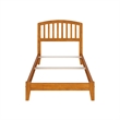 Richmond Twin Solid Wood Foundation Bed in Light Toffee