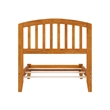 Richmond Twin Solid Wood Foundation Bed in Light Toffee