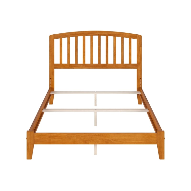 Richmond Full Solid Wood Foundation Bed in Light Toffee