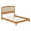 Richmond Queen Solid Wood Foundation Bed in Light Toffee