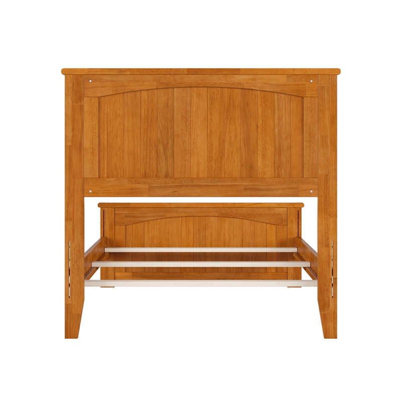 Nantucket Twin XL Wood Foundation Bed with Matching Footboard in Light Toffee