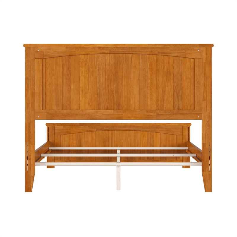 Nantucket Full Wood Foundation Bed with Matching Footboard in Light Toffee
