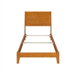 Portland Twin XL Solid Wood Foundation Bed in Light Toffee