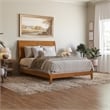 Portland Queen Solid Wood Foundation Bed in Light Toffee
