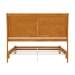 Portland Queen Solid Wood Foundation Bed in Light Toffee