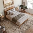 Portland Queen Solid Wood Foundation Bed in Light Toffee