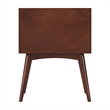 AFI Pasadena Solid Hardwood 2 Drawer Nightstand in Walnut Brown