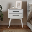 Pasadena Solid Wood 2 Drawer Nightstand in White