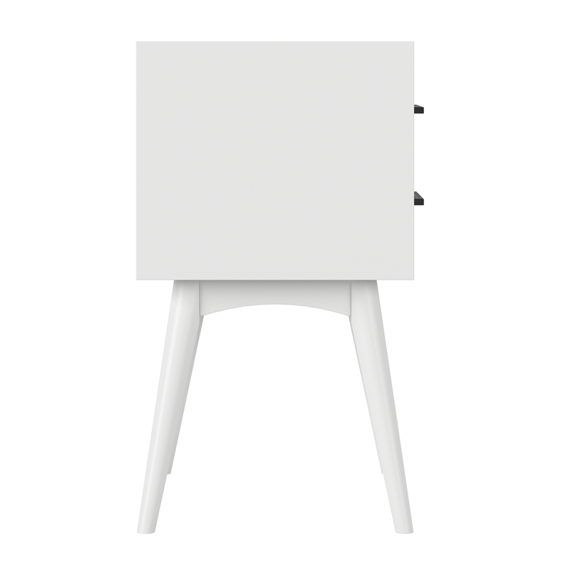 Pasadena Solid Wood 2 Drawer Nightstand in White