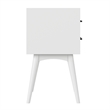 Pasadena Solid Wood 2 Drawer Nightstand in White