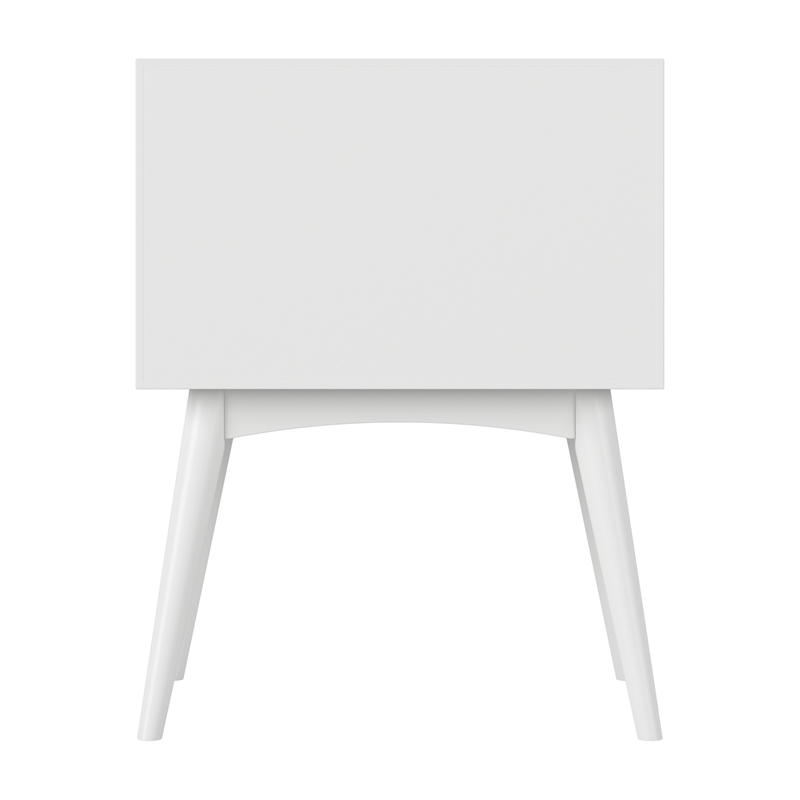 Pasadena Solid Wood 2 Drawer Nightstand in White