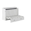 Alpine Queen Wood Murphy Bed Chest with Mattress & Built-in Charger in White