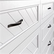 Alpine Queen Wood Murphy Bed Chest with Mattress & Built-in Charger in White