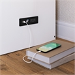 Alpine Queen Wood Murphy Bed Chest with Mattress & Built-in Charger in White