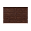 Alpine Queen Wood Murphy Bed Chest with Mattress & Built-in Charger in Walnut