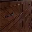 Alpine Queen Wood Murphy Bed Chest with Mattress & Built-in Charger in Walnut