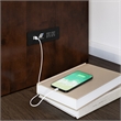 Alpine Queen Wood Murphy Bed Chest with Mattress & Built-in Charger in Walnut