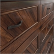 Alpine Queen Wood Murphy Bed Chest with Mattress & Built-in Charger in Barnwood