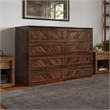 Alpine Queen Wood Murphy Bed Chest with Mattress & Built-in Charger in Barnwood
