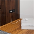 Alpine Queen Wood Murphy Bed Chest with Mattress & Built-in Charger in Barnwood