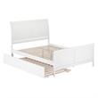 Portland Queen Wood Platform Bed with Matching Footboard & Trundle in White