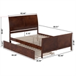 Portland Queen Wood Platform Bed with Matching Footboard & Trundle in Walnut