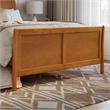 Portland Queen Wood Bed with Matching Footboard & Trundle in Light Toffee