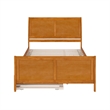 Portland Queen Wood Bed with Matching Footboard & Trundle in Light Toffee