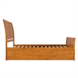 Portland Queen Wood Bed with Matching Footboard & Trundle in Light Toffee