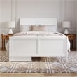 Portland Queen Storage Wood Platform Bed with Matching Footboard in White