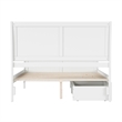 Portland Queen Storage Wood Platform Bed with Matching Footboard in White