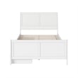 Portland Queen Storage Wood Platform Bed with Matching Footboard in White