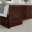 Portland Queen Storage Wood Platform Bed with Matching Footboard in Walnut