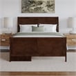 Portland Queen Storage Wood Platform Bed with Matching Footboard in Walnut