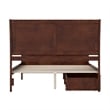 Portland Queen Storage Wood Platform Bed with Matching Footboard in Walnut