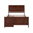 Portland Queen Storage Wood Platform Bed with Matching Footboard in Walnut