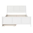 Portland King Wood Platform Bed with Matching Footboard & Trundle in White